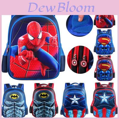 Spider-man Batman Superman Captain America Backpack For Kids With Vibrant Superhero Prints