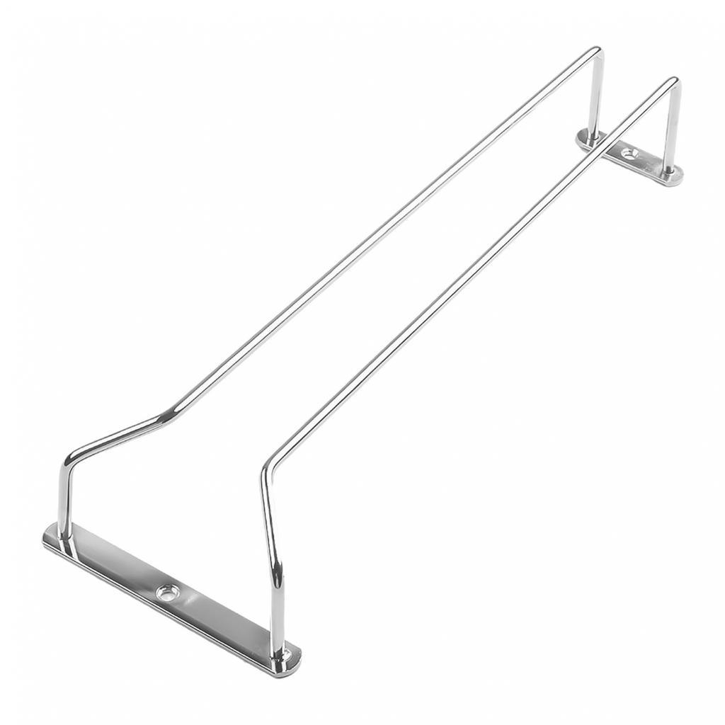 Silver Wine Glass Rack Cup Holder Shelf Organizer Display Stainless Steel Hanger