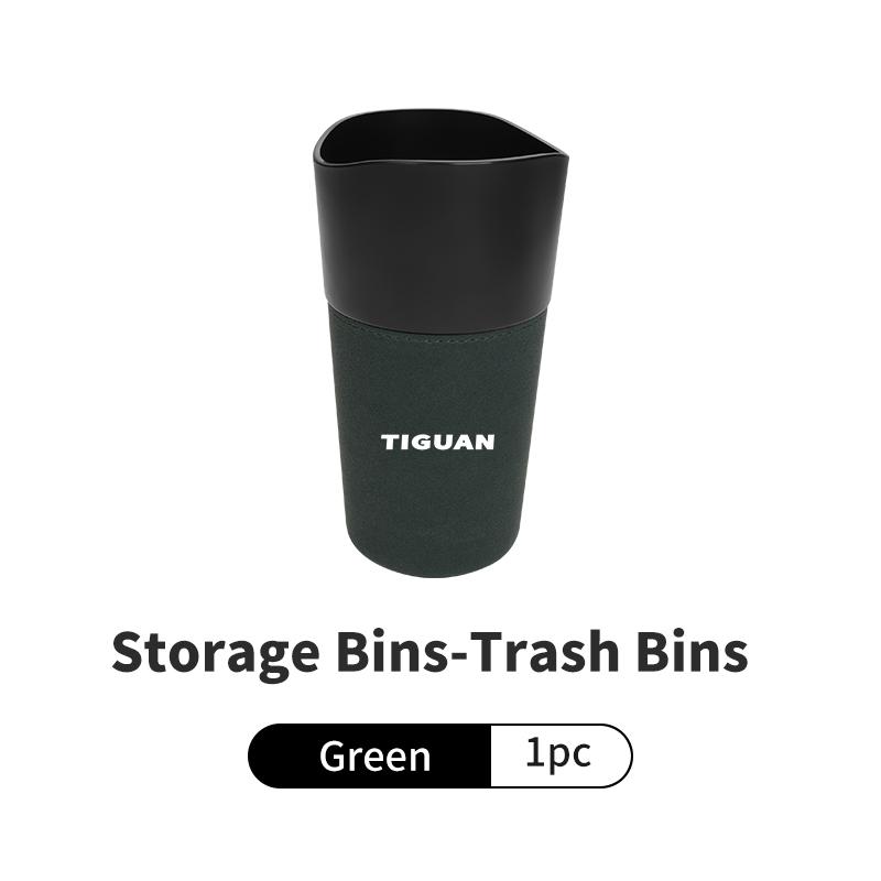 UNYDV1 For Volkswagen VW Car Cup Shaped Trash Can Tumbled Fur Auto Storage Container Tiguan MK1 Mk2 2016 2017 2018 2019 2020 2021