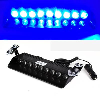 Ranzek 9 LED Frontlicht Warnlicht 9W 12V Armaturenbrett Innenraum Auto LKW Notfall Stroboskop Blinkleuchte (blau)