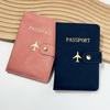 Kožená cestovní sada na ochranu pasu s PU držákem s lemovanými okraji a taškou na uložení dokumentů