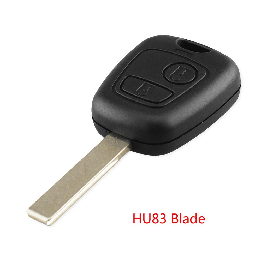 Car Key Shell For Peugeot 307 107 207 407 For Citroen C2 C3 Xsara Remote 2 Button Key Case Blank Cover Hu83/Va2 Blade