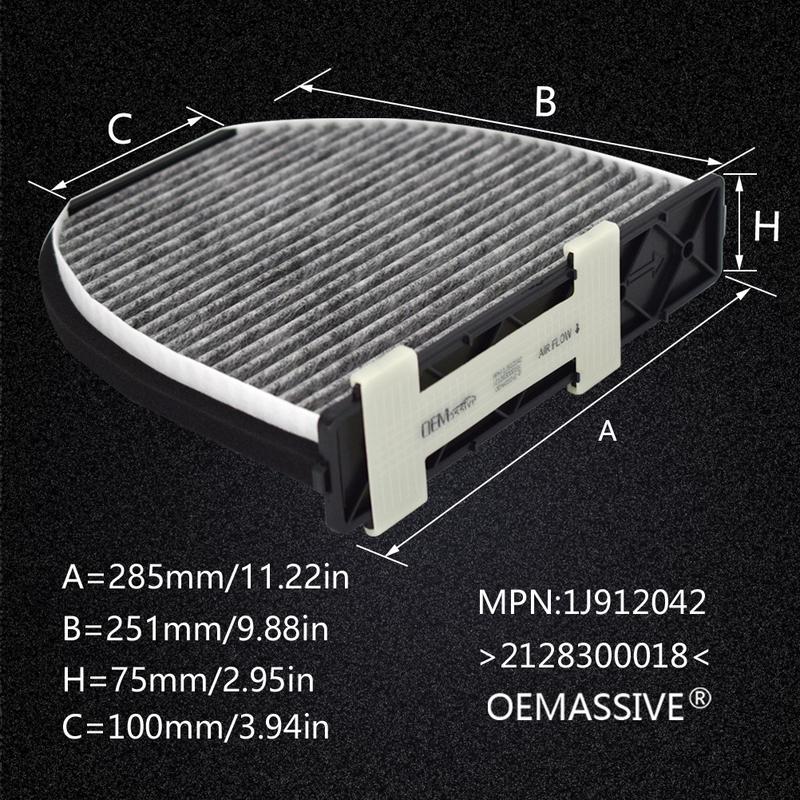 2128300118 2128300318 auto Zubehör Aktivkohle Pollen Cabin Air Filter Für Mercedes-Benz C-CLASS W204 S204 C204 CLS C218