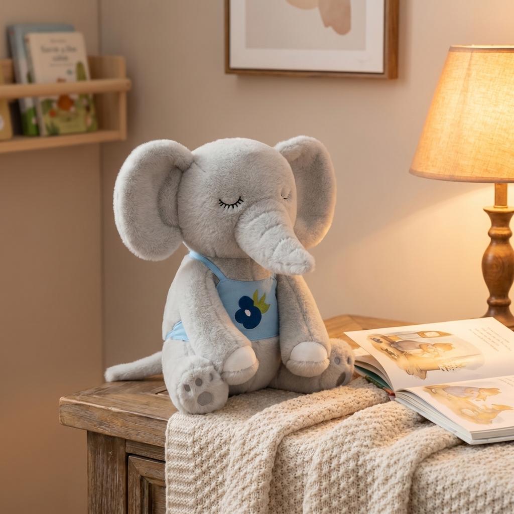 Plush Stuffed Elephant Toy Soft Sitting Elephant Plush Animal Doll Large Size Plush Toy for Kids and Collectors