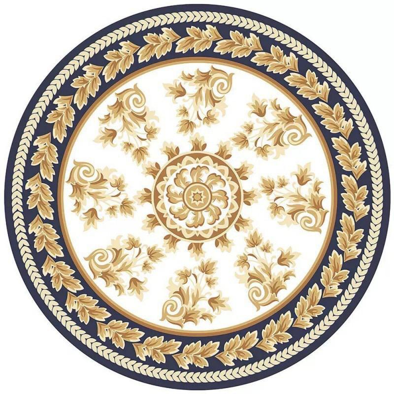 Retro Persian Style Round Area Rug Bohemian Floor Mat Living Room Bedroom Office Chair Sofa Coffee Table