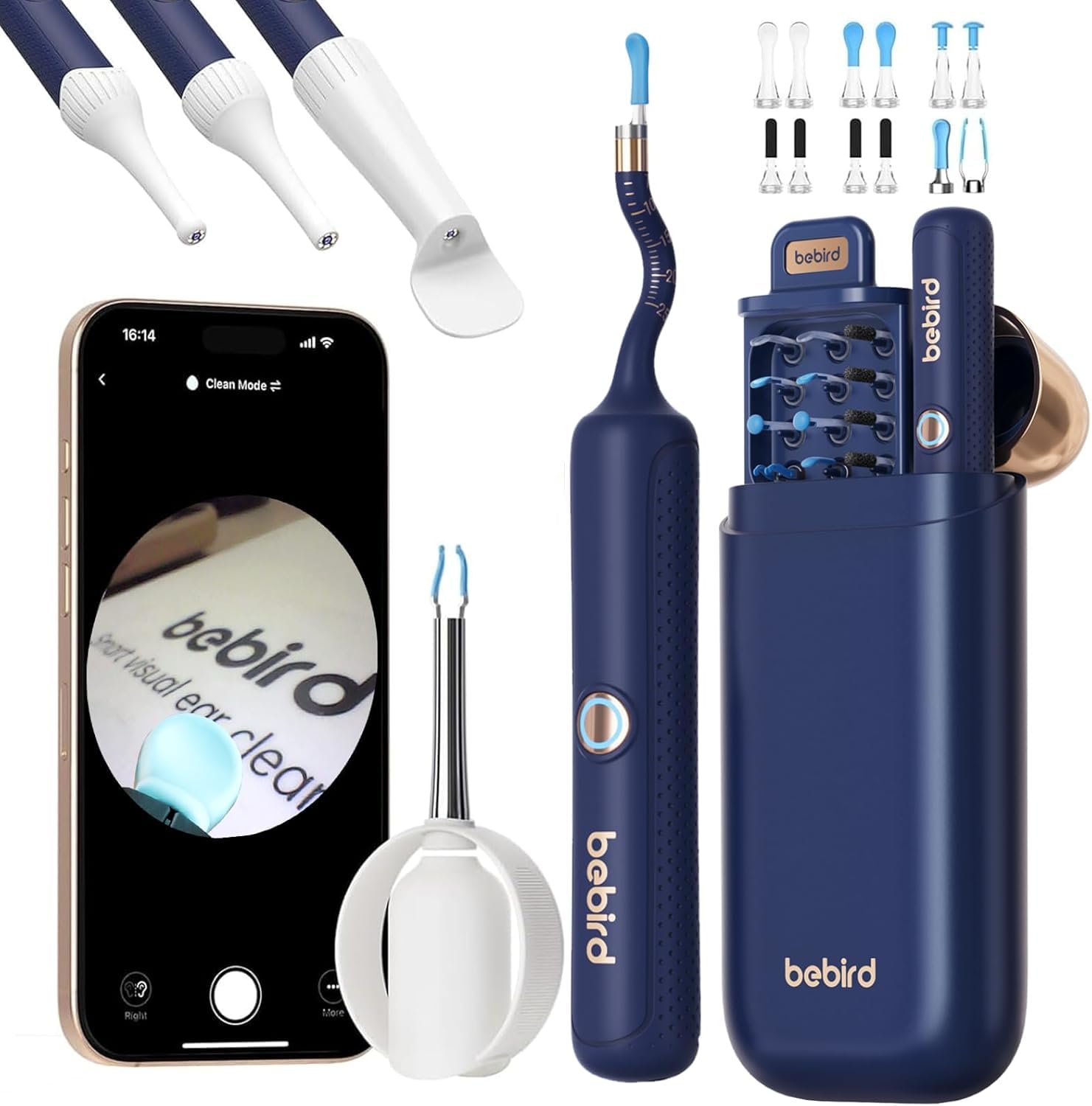 

BEBIRD Earpick Camera Million Resolution Perfect for Earpick with IP67 4 Cleaning Recording Photo Smartphone Tablet Japanese Instruction Manual чёрный