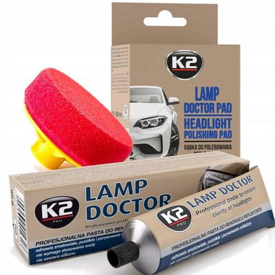 Zestaw K2 Pad Pasta Polerska Do Polerowania Regeneracji Reflektorów Lamp