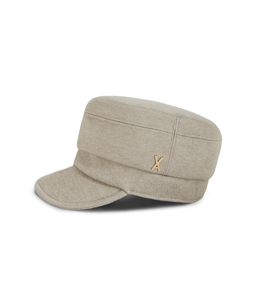 Bajal Va Studded Balloon Bellboy Cap Beige