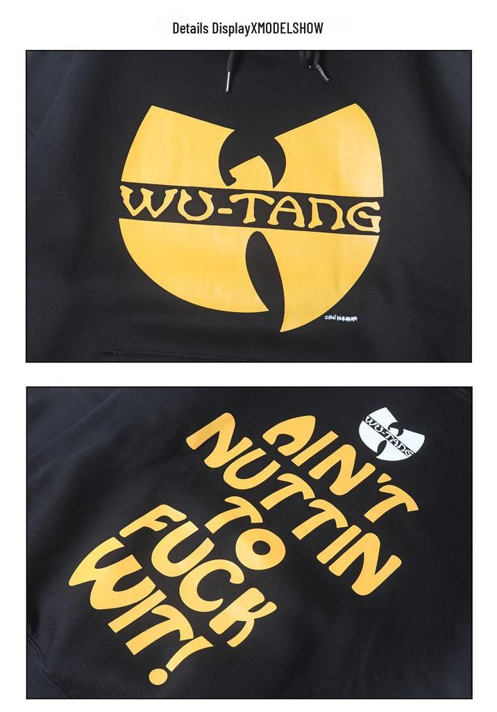 WUTANG School Retro Hip Hop Classic Print Hoodie