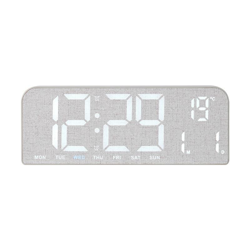 Modern Minimalist Led Desk Clock With Temperature Calendar And Alarm For Home Office Decor
