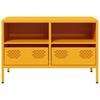 TV Stand Mustard Yellow 68 X 39 X 43.5 Cm Cold Rolled Steel