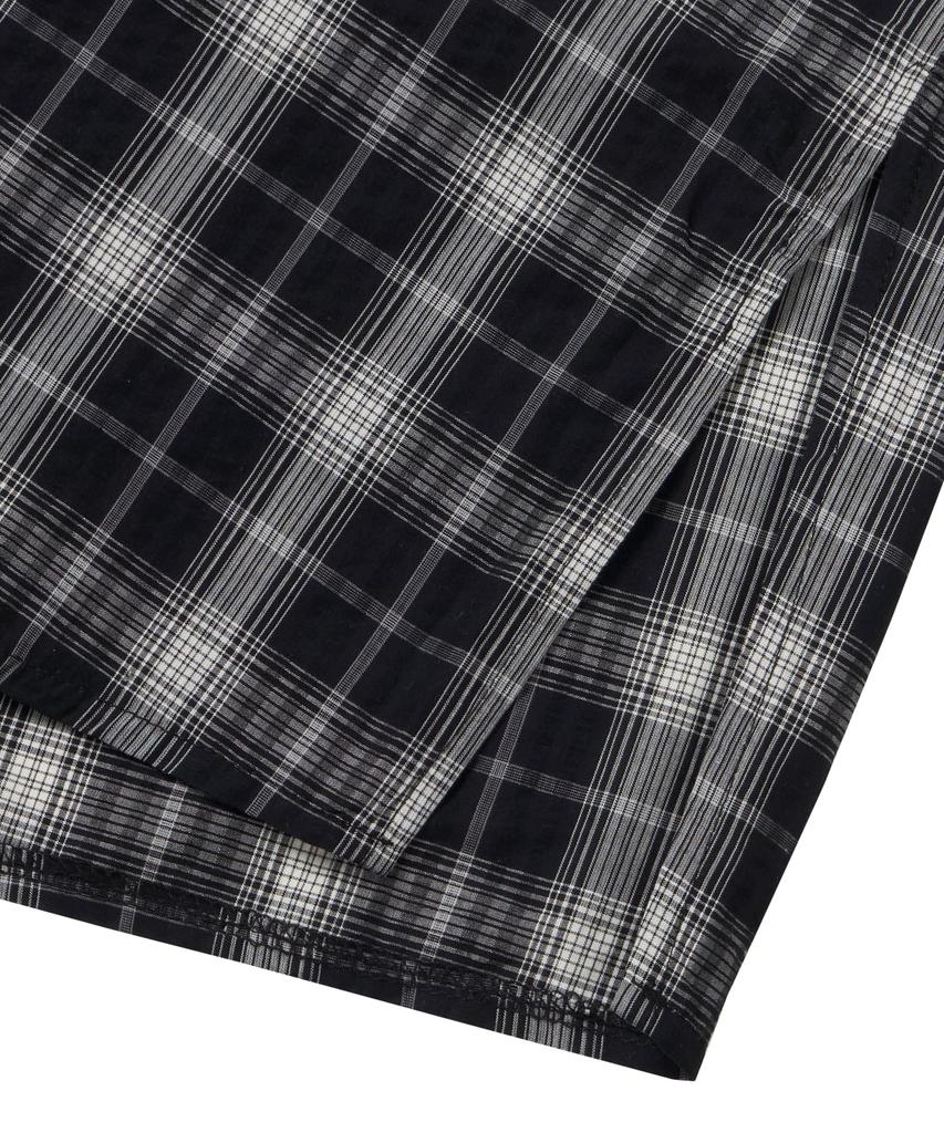 Masateu Vintage Gemstone Check Shirt _ Black