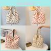 Trendy 2024 Canvas Strawberry Tote Bag Fashionable Soft Shoulder Bag For Women