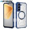 KEYSION Transparent Magnetic Case for Infinix Hot 50 4G Silicone+PC Heavy Duty Shockproof Phone Cover for Infinix Hot 50 Pro+ 4G