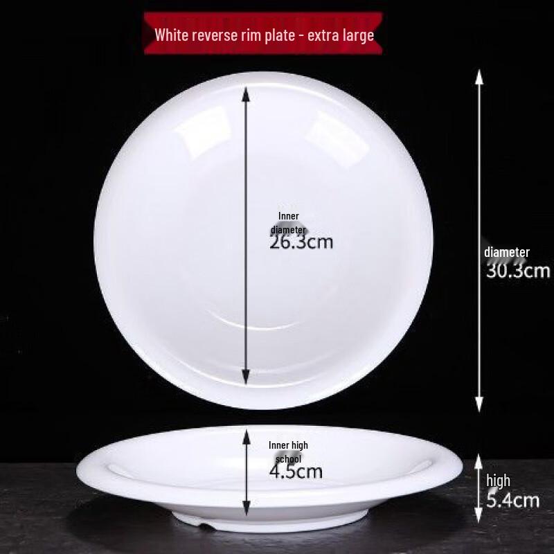 Melamine Deep Round Dinner Plate (10-Pack)