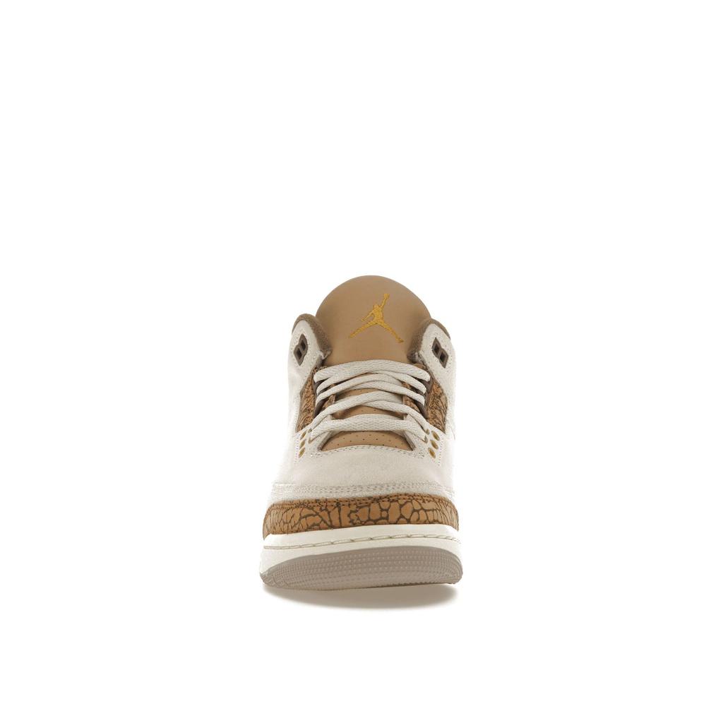 Air Jordan 3 Retro GS Palomino Kids Sneakers Cream Light-Orewood-Brown Metallic-Gold DM0967-102