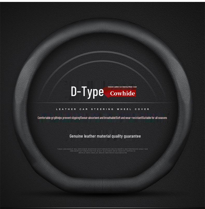 Suitable Leather Steering Wheel Cover for BYD Tang, Song, Qinplus, Han, and MAX - All Seasons, New Energy Models
