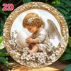 Gold Frame Floral Angel Metal Sign Home Decor Gift
