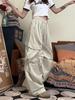 Korean Retro Style Loose Fit Wide Leg Work Pants