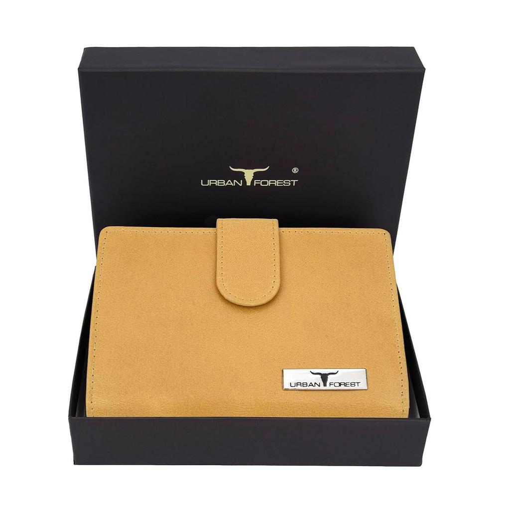 Arya Yellow Leather Wallet for Women