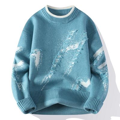 Nuevo Suéter Casual de Moda Versátil para Otoño e Invierno Camisa de Punto para Hombre