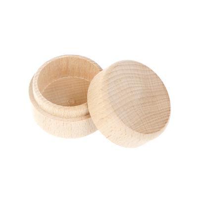 Runde Holz Ehering Schmuck Schmuckkästchen Holz Aufbewahrungsbehälter Fall