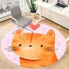 1pcCat Love Office Round Area Rug, Indoor Mat Suitable ForOffice, Under Office Chairs Bedroom Living Room Home Decor, Room Deco 092