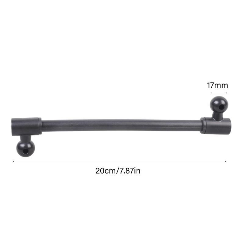 Adjustable 20cm Z Shape Extension Rod With Double 17mm Ball Joints For Tablet Vehicle Flexible Device Mounting Positions