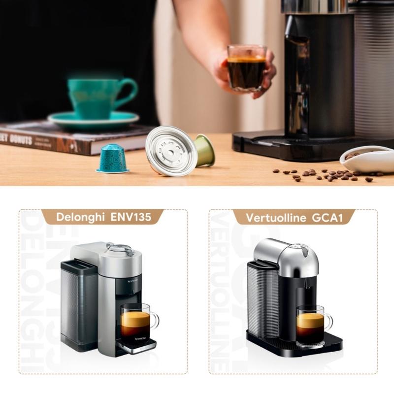 Reusable Stainless Steel G Cup Small Capsules Conversion Filter Adapter for Vertuo Next Machine for Espresso Coffee