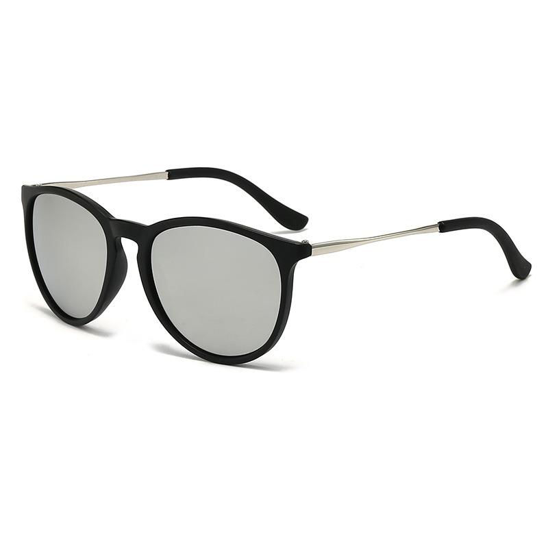 New Fashion Round Frame Sunglasses Men'S And Women'S Metal Toad Mirrors Retro Women'S Sun Glasses