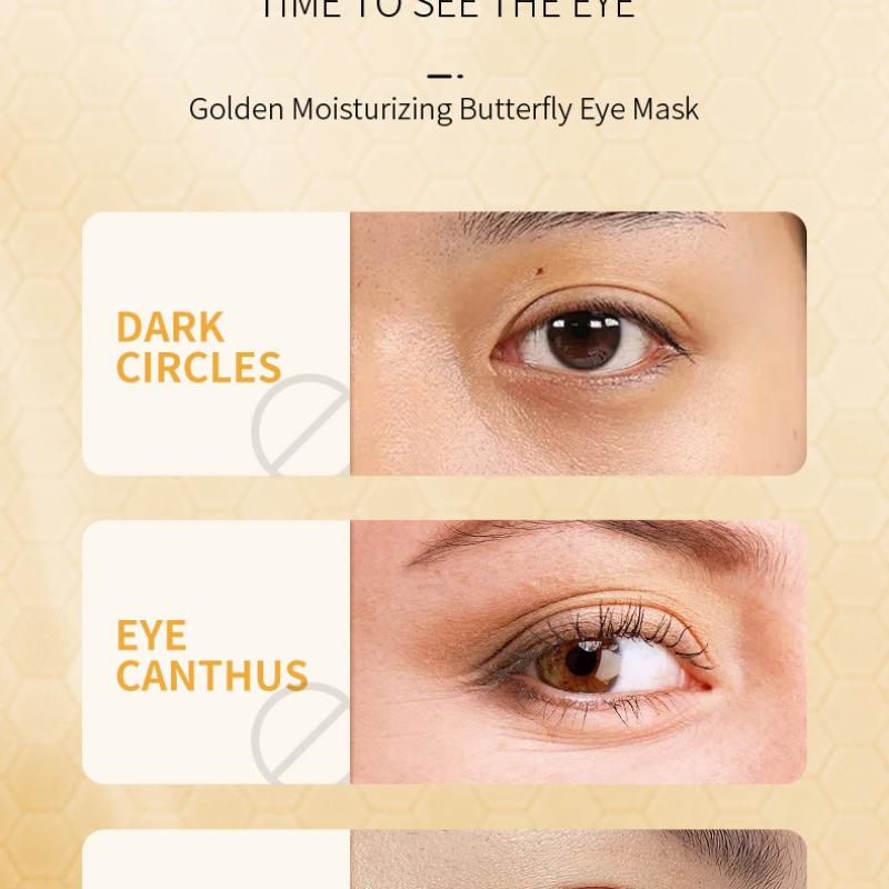 Golden Butterfly Eye Mask SADOER Eye Mask 15g Moisturizing Tablets