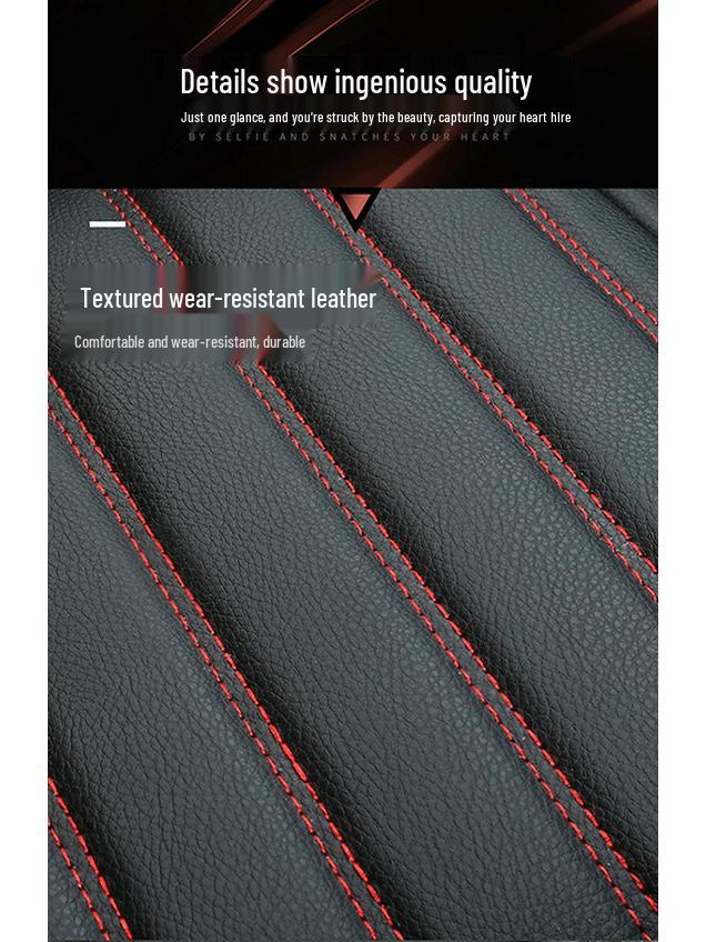 Universal Leather Car Seat Cover - All-Season Full Set Cushion