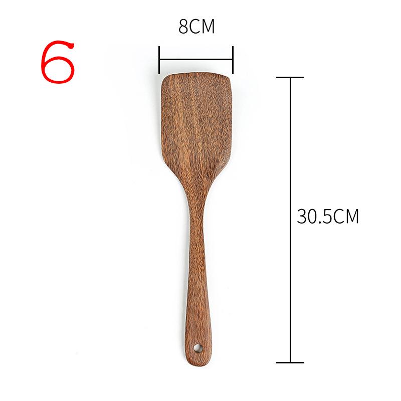 Wooden Spatula Kitchen Nonstick Dedicated Wooden Kitchenware Heat Resistant Wooden Cooking Shovel Spoon