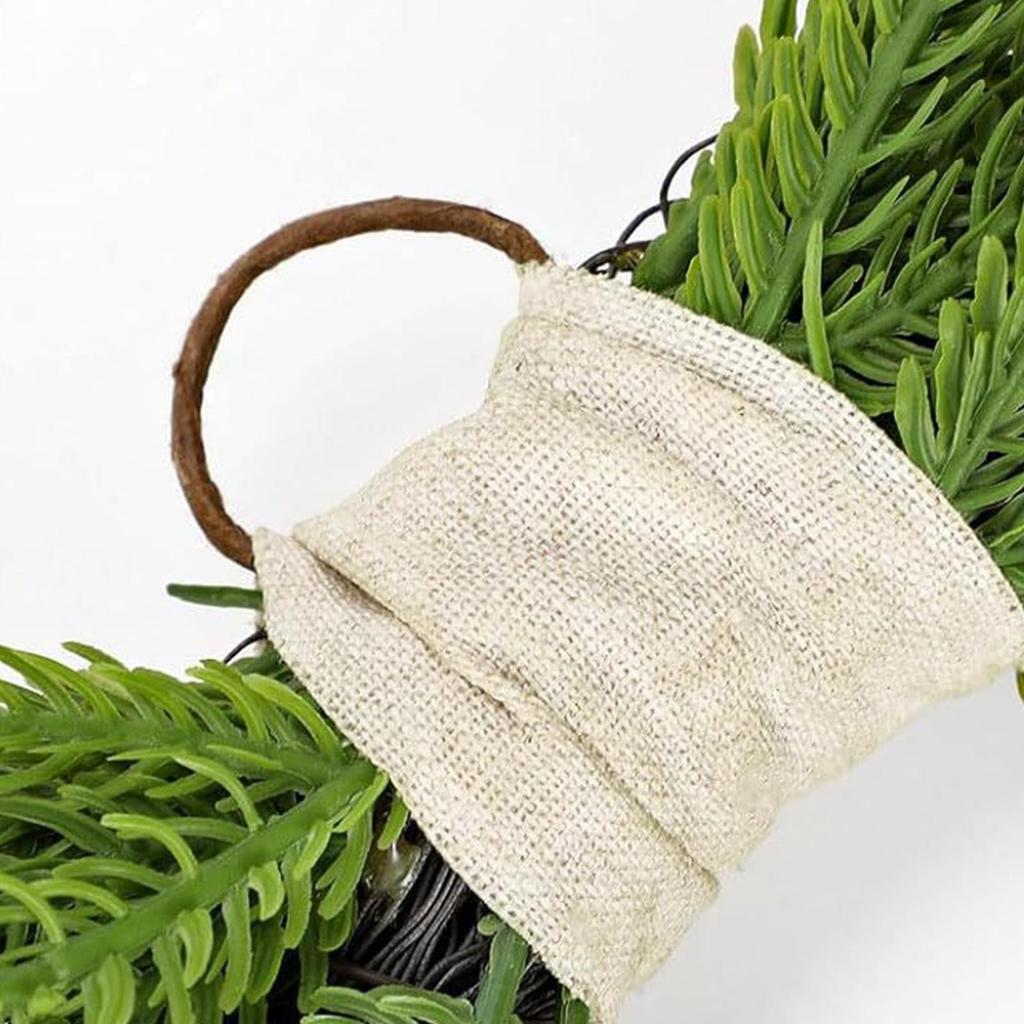 Christmas Door Wreath 24 Inch Festive Winter Door Artificial Christmas Swag For Indoor Window Mantel Restaurant Wall Fence