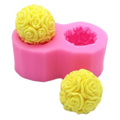 Rose Balls Mould Aroma Candle Gypsum Mold Ar Decoration Mousse