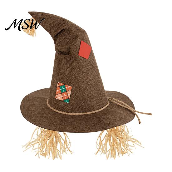 Lightweight Witch Hat Scarecrow Hat, Novelty with Straw, Halloween Costume Cosplay Party Prop Accessory for Party, Festival Dress Up Festive