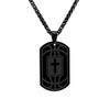 Titanium Steel Military Brand Necklace European and American Cross Basketball Scripture Sports Necklace