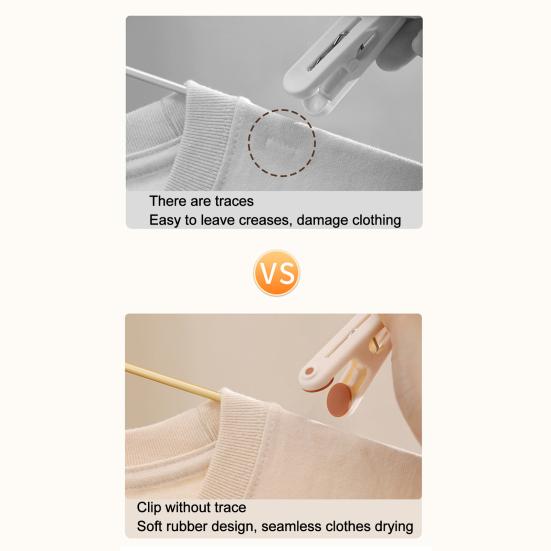 12 Stück Robuste rutschfeste Wäscheklammern Winddichte Kunststoff-Wäscheklammern mit weichen Polstern Keine Spuren Hinterlassende Wäscheklammern für das Aufhängen