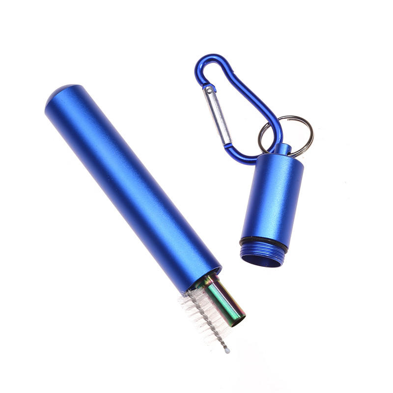 Reusable Telescopic Straw 304 Stainless Steel Metal Straw With Cleaning Brush Portable Drinking Straw Set For Travel With Case