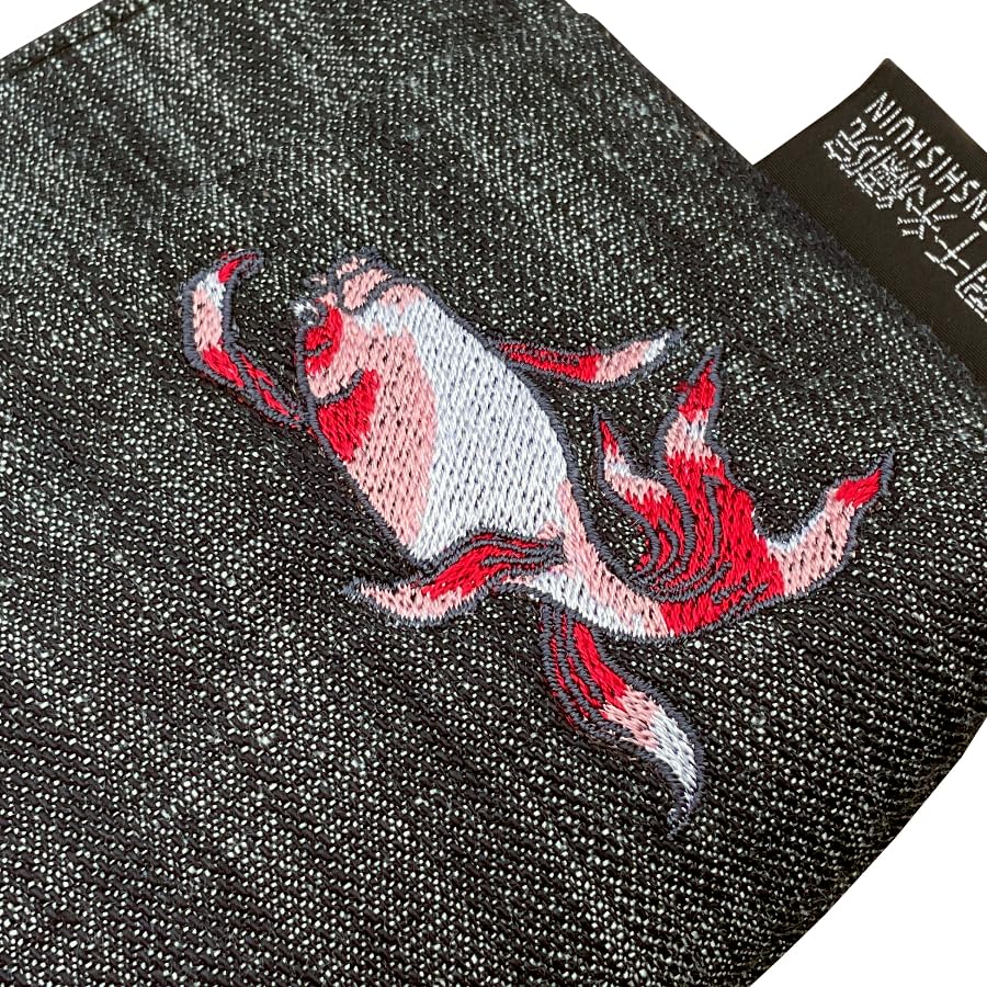 Senshishuin Pouch Denim 2 Goldfish (Lined) (Size Small)