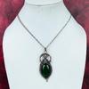 Green Fire Labradorite Pendant Copper Wire Wrapped Pendant Gemstone Wire Jewelry