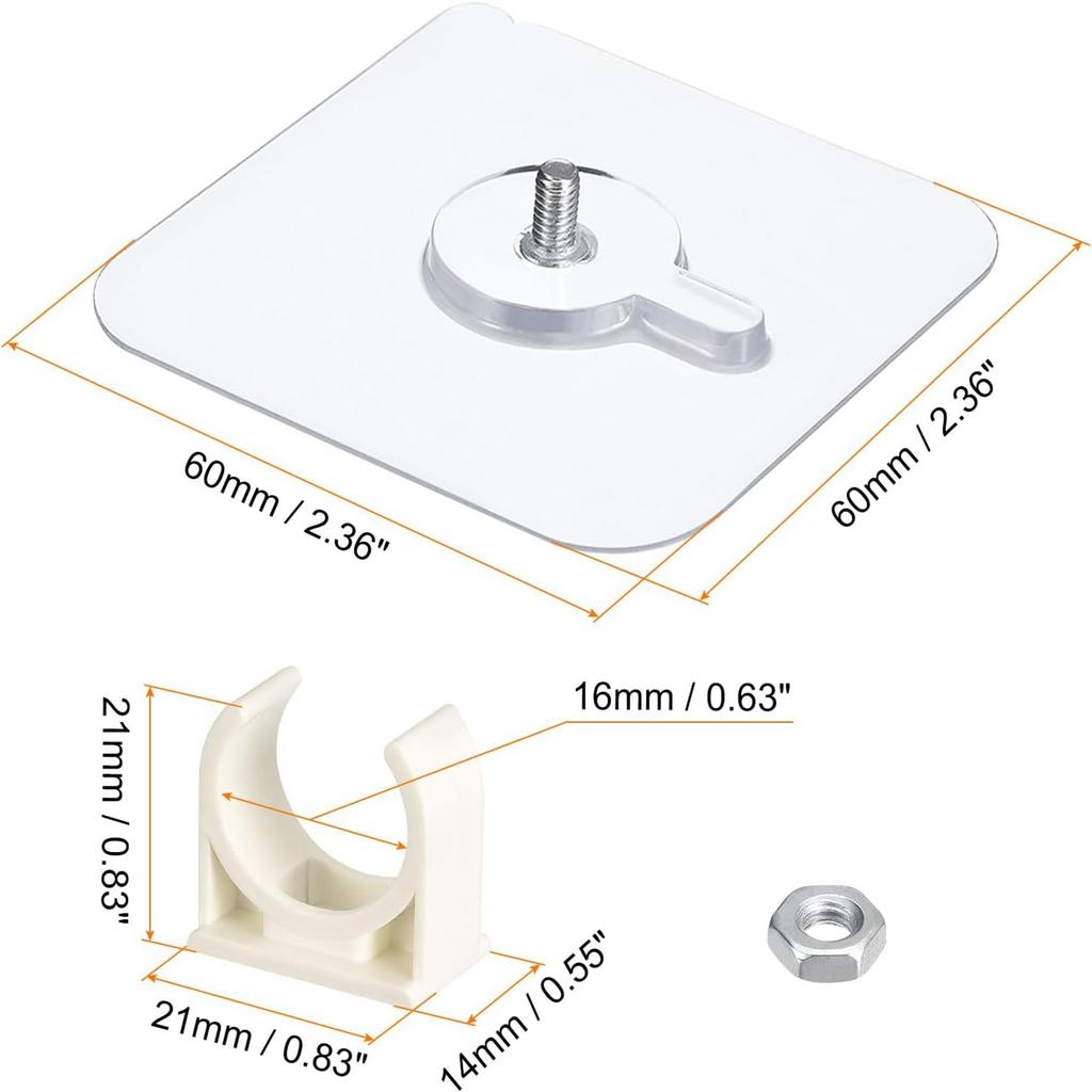 Samoprzylepny zacisk rurowy 16/20/25/32/40/50 mm, łącznik do rur ogrodowych, bez dziurkacza, stały, zatrzaskowy