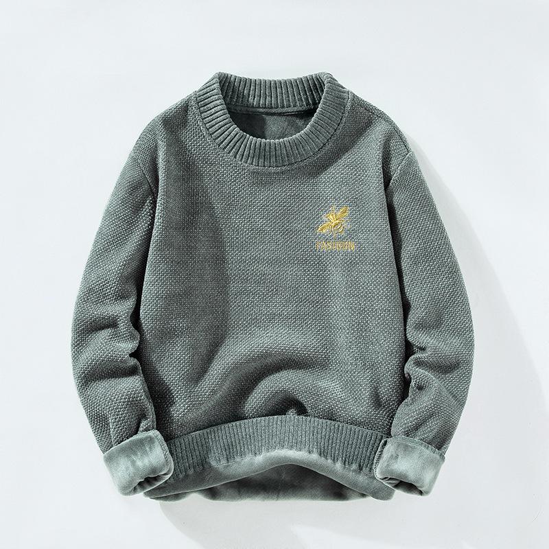 

Зимний новый круглый вырез бархатный теплый свитер мужской свитер модная брендовая одежда с длинными рукавами мужская нижняя рубашка топы для мужчин 3XL