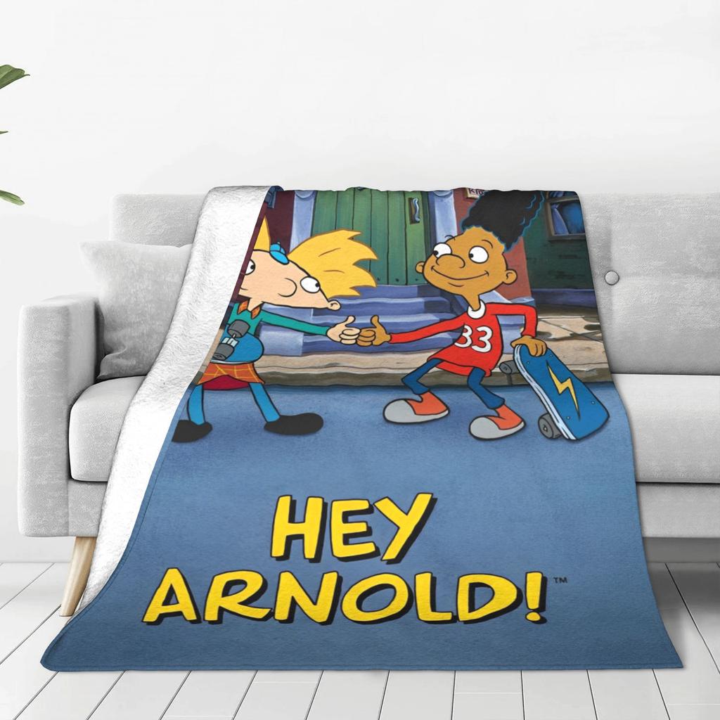 Hey Arnold Adventures Anime Drama Blanket Multi-size Soft Fuzzy Plush Throw Blankets for Sofa Couch and Bed