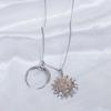 Korean Version Sweater Chain Simple And Versatile Sun And Moon Long Female Necklace Student Chain Jewelry Premium
