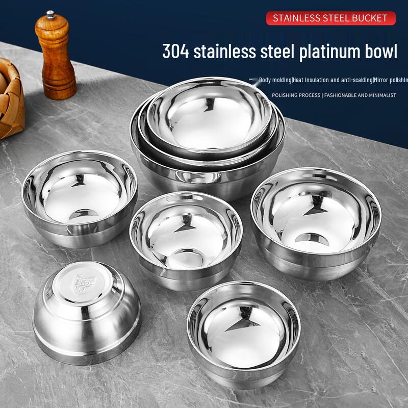 304 Stainless Steel Double-Layer Insulated Serving Bowl