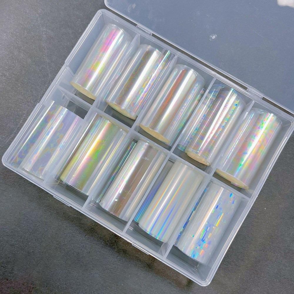 Mermaid Nail Foil Decals Laser Nail Art Stickers Professional Transfer Paper  Manicure DIY