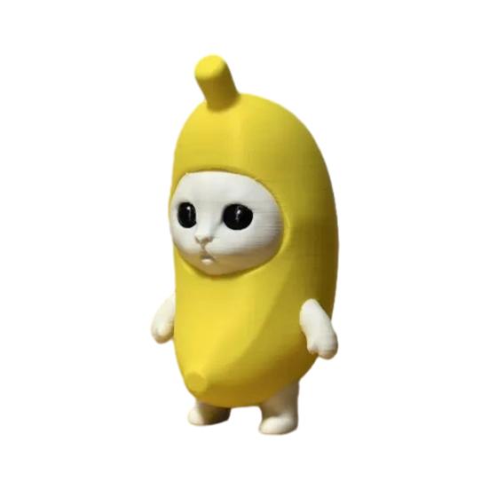 3D Printed Banana Cat Cat Collectible Figurine Banana Statue