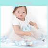 Reborn Baby Girl Doll Lifelike Silicone Vinyl With Dress Birth Certificate**
