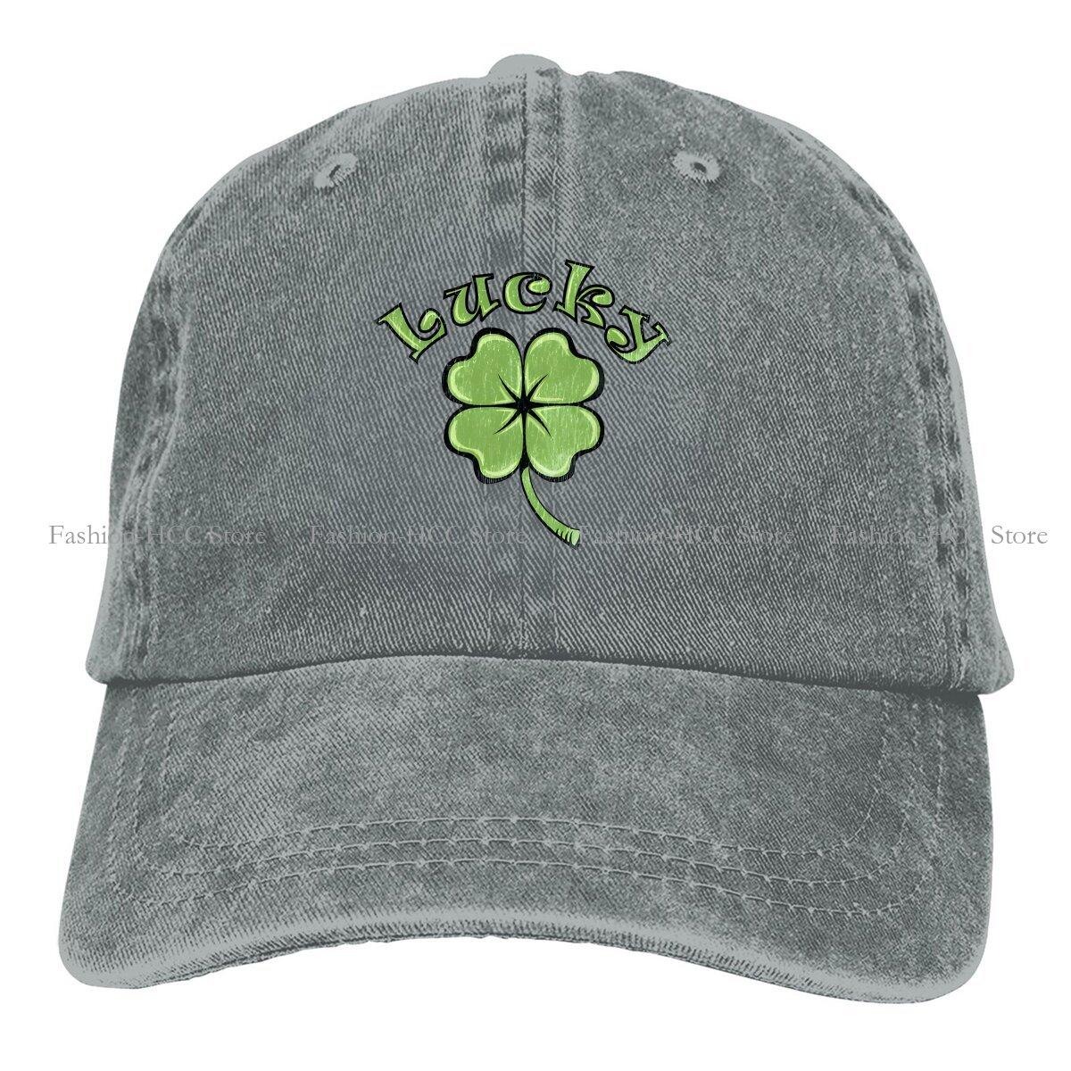 

Lucky Four Leaf Clover Baseball Cap Unisex Hats Women Visor Protection Snapback Lucky Leaf Caps One Size